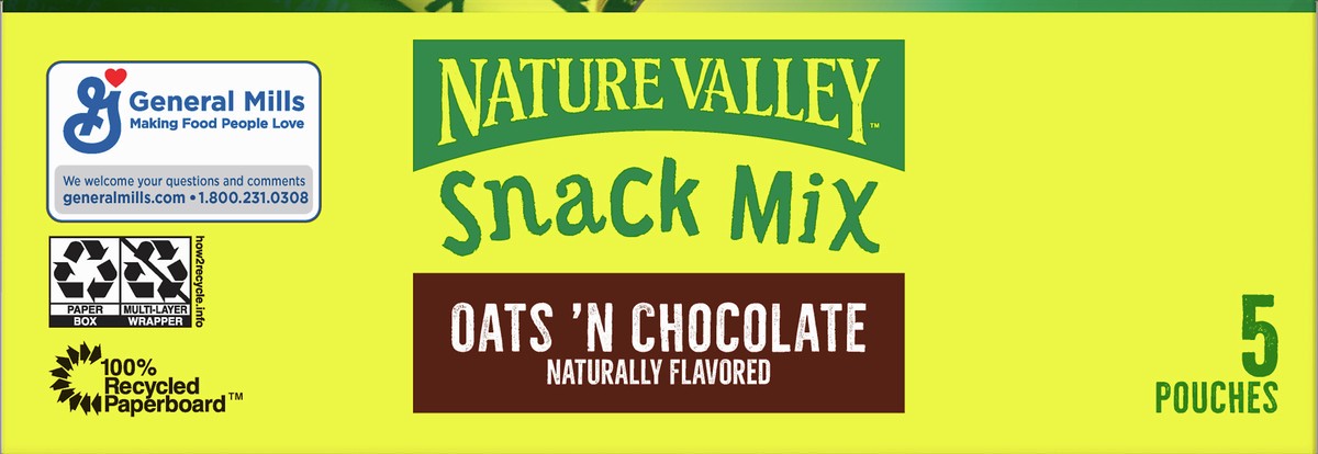 slide 4 of 9, Nature Valley 5 Pack Oats 'N Chocolate Snack Mix 5 1.2 oz 5 ea, 5 ct; 1.2 oz