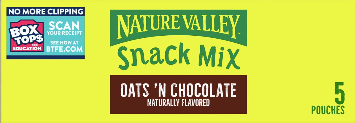 slide 9 of 9, Nature Valley 5 Pack Oats 'N Chocolate Snack Mix 5 1.2 oz 5 ea, 5 ct; 1.2 oz