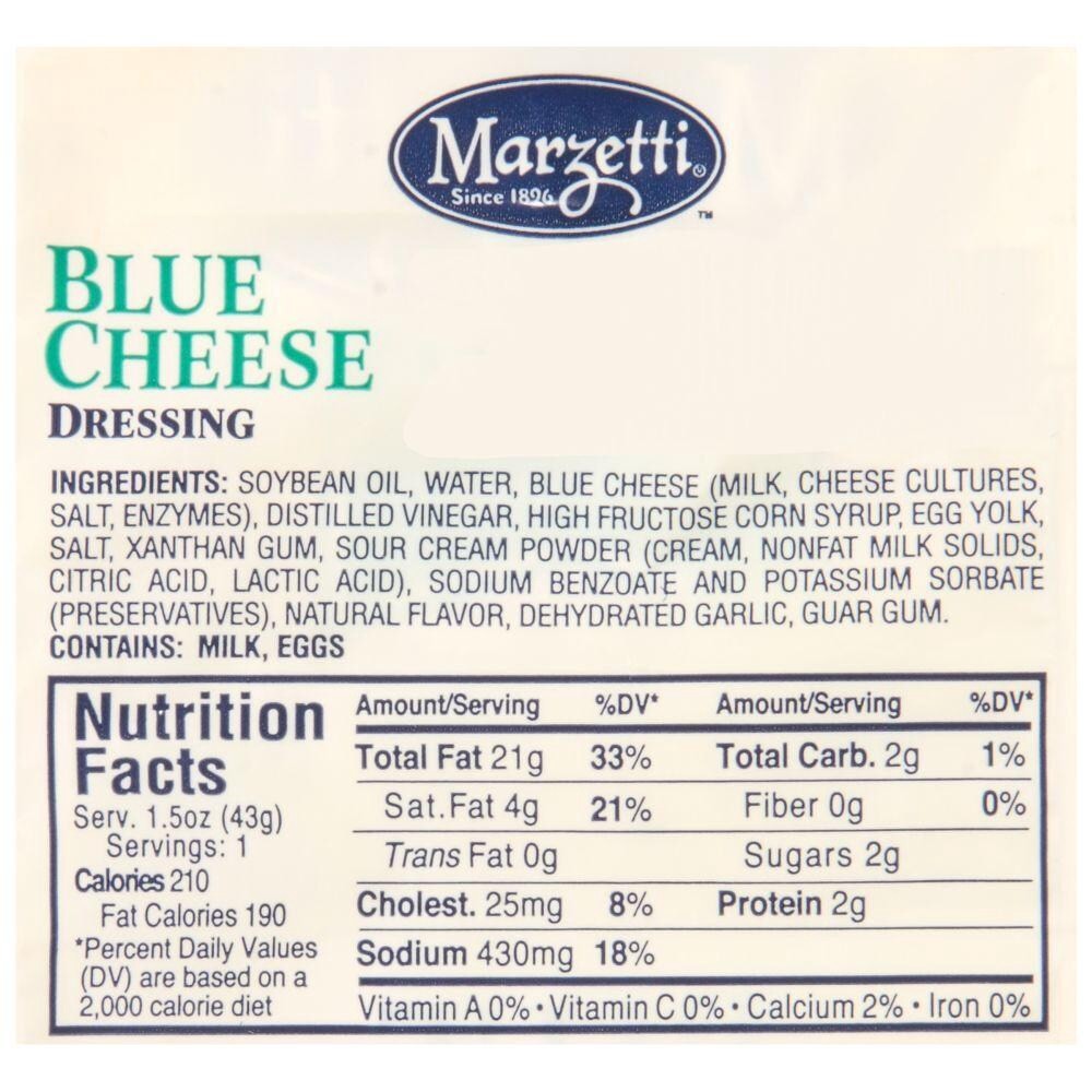 slide 2 of 3, Marzetti Fat Free Blue Cheese Dressing, 1.5 oz