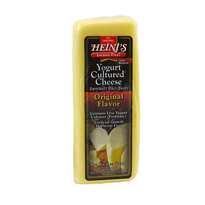 slide 1 of 1, Heini's Original Flavor Lactose Free Yogurt Cultured Cheese, 8 oz