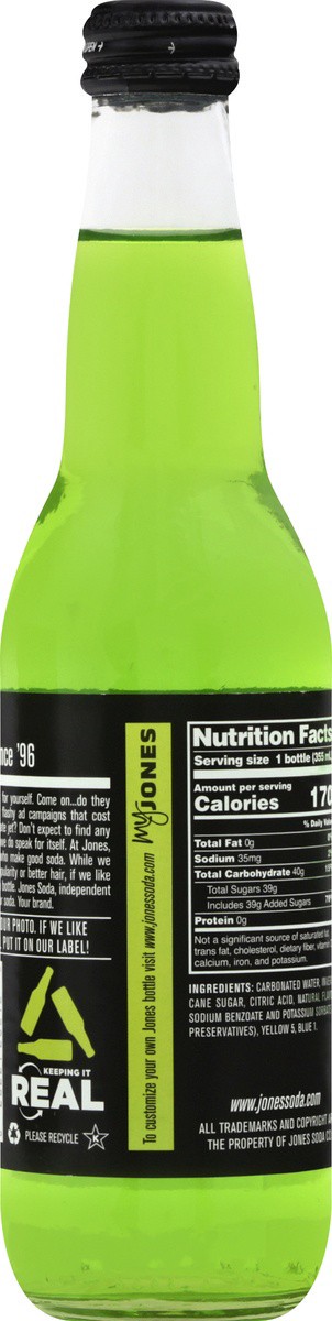 slide 6 of 7, Jones Soda Co. Green Apple Flavor- 12 fl oz, 12 fl oz