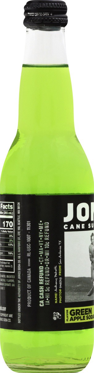 slide 5 of 7, Jones Soda Co. Green Apple Flavor- 12 fl oz, 12 fl oz