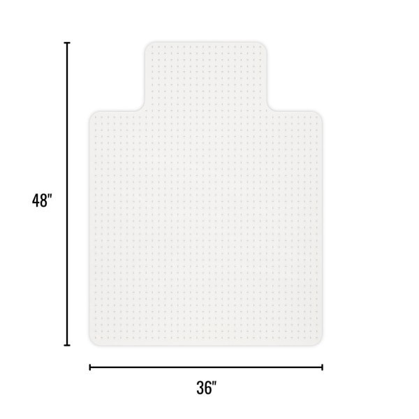 slide 3 of 4, Realspace™ Advantage Commercial Pile Chair Mat with Lip, 36"" x 48"", Clear, 1 ct