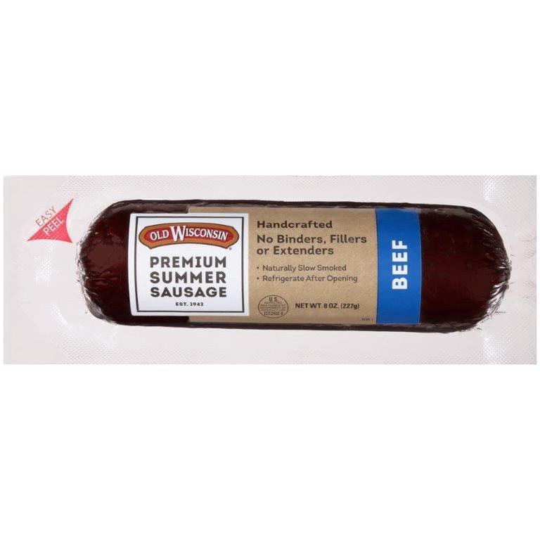 slide 1 of 7, Old Wisconsin Premium Beef Summer Sausage 8 oz, 8 oz