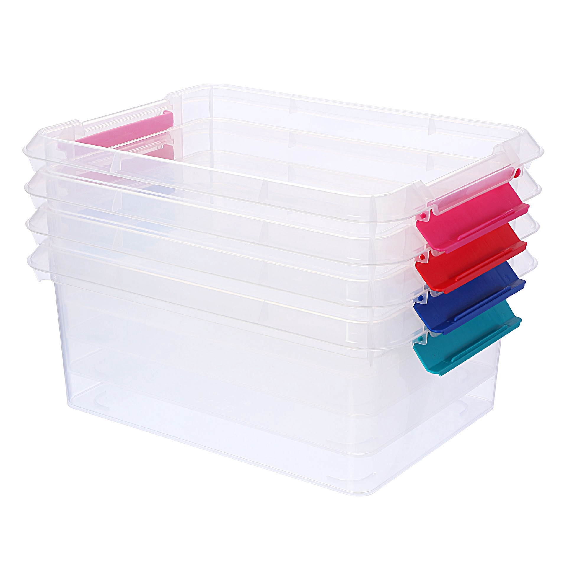 slide 4 of 7, 14.5qt. Storage Bins With Lids, 4ct. By Simply Tidy, 4 ct