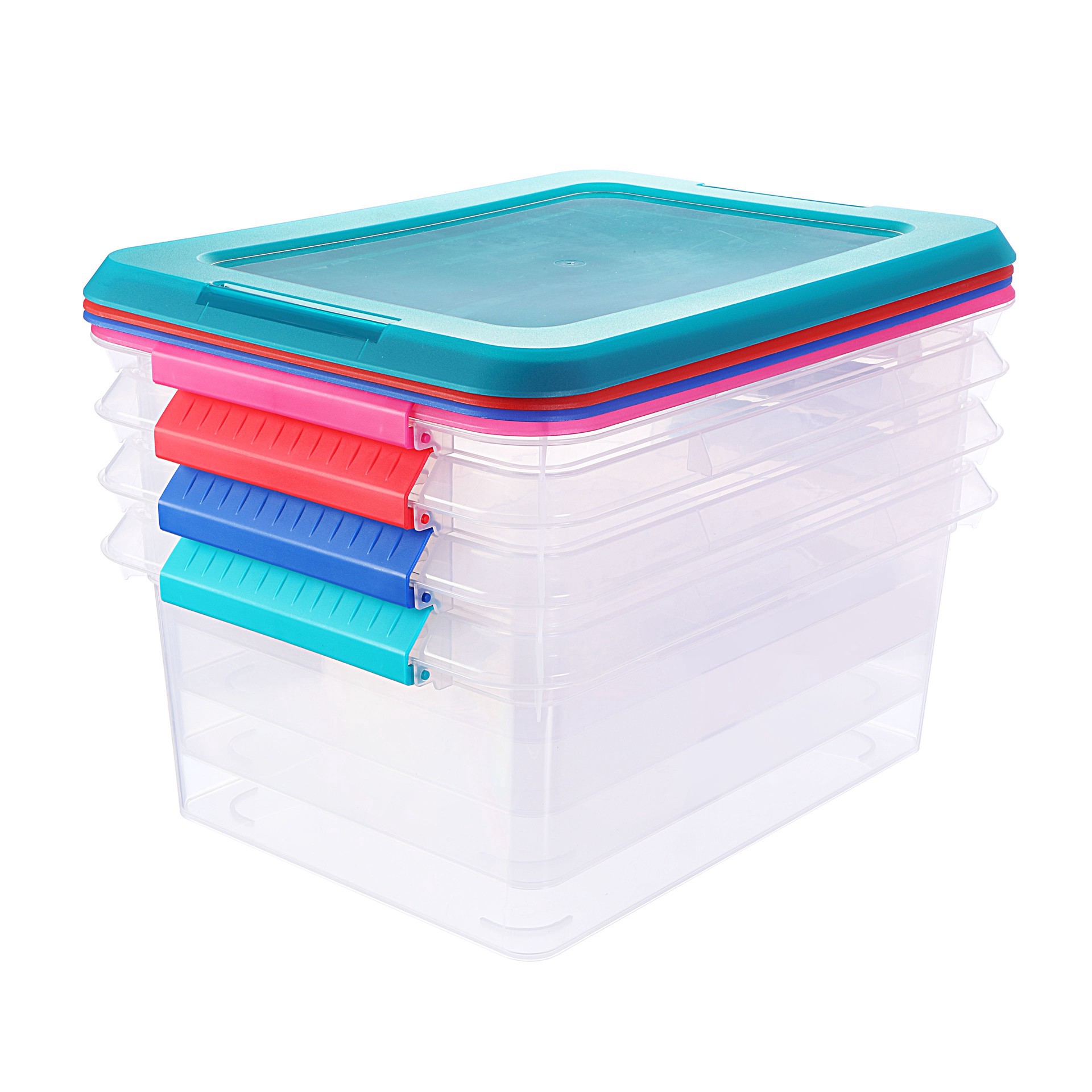 slide 7 of 7, 14.5qt. Storage Bins With Lids, 4ct. By Simply Tidy, 4 ct
