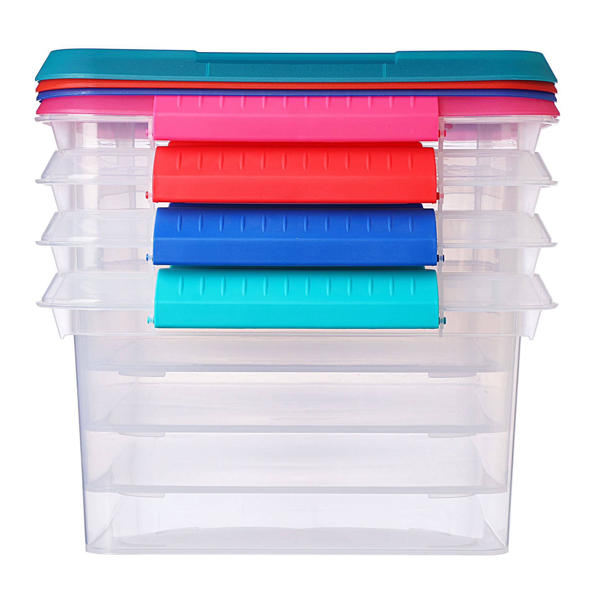 slide 5 of 7, 14.5qt. Storage Bins With Lids, 4ct. By Simply Tidy, 4 ct