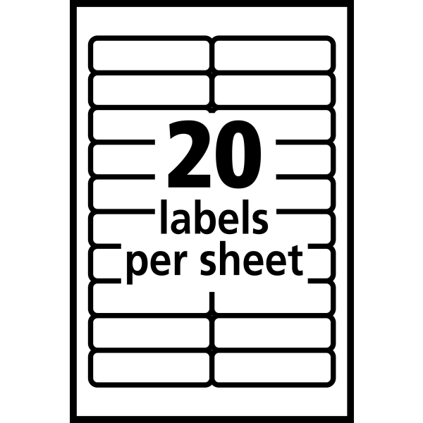 slide 4 of 6, Avery Removable Inkjet/Laser Multipurpose Labels, 5422, White, 840 ct; 1/2 in x 1 3/4 in