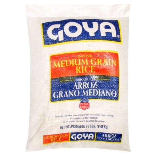 slide 1 of 1, Goya Enriched Medium Grain Rice, 20 lb