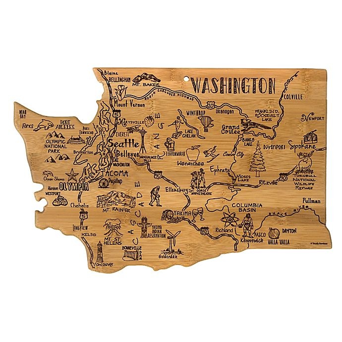 slide 1 of 1, Totally Bamboo Washington Destination Cutting Board, 1 ct