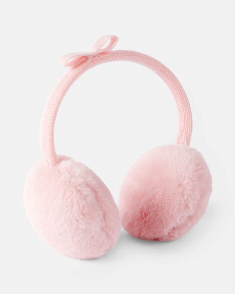 slide 1 of 1, Carter's Girls Bow Earmuffs - Pink Pink 4-14, 1 ct