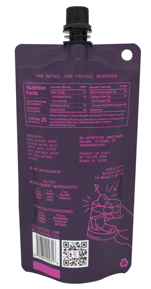 slide 2 of 2, Filthy Foods Filthy Black Cherry 8Oz, 8 oz