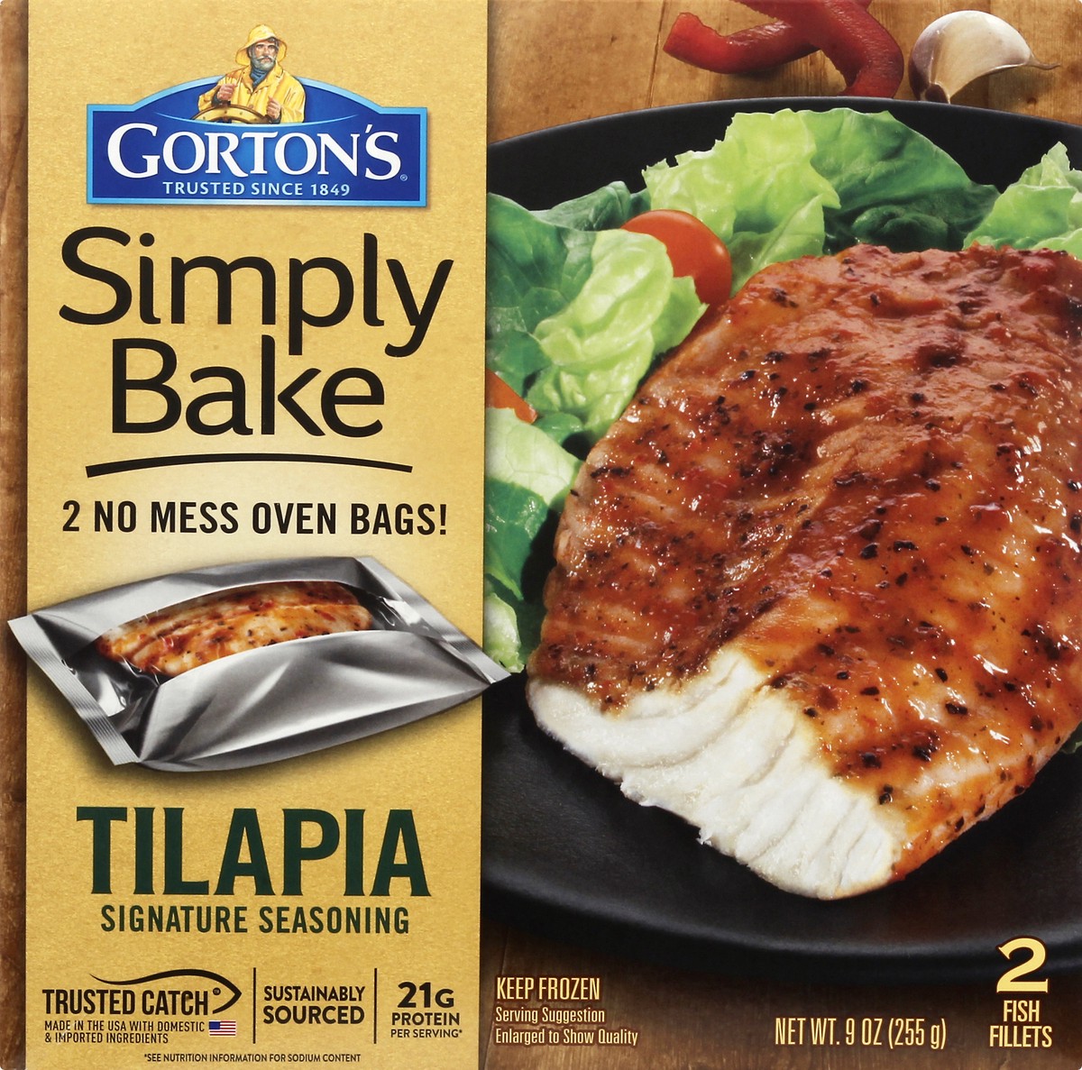 slide 2 of 10, Gorton's Simply Bake Signature Tilapia, 2 ct