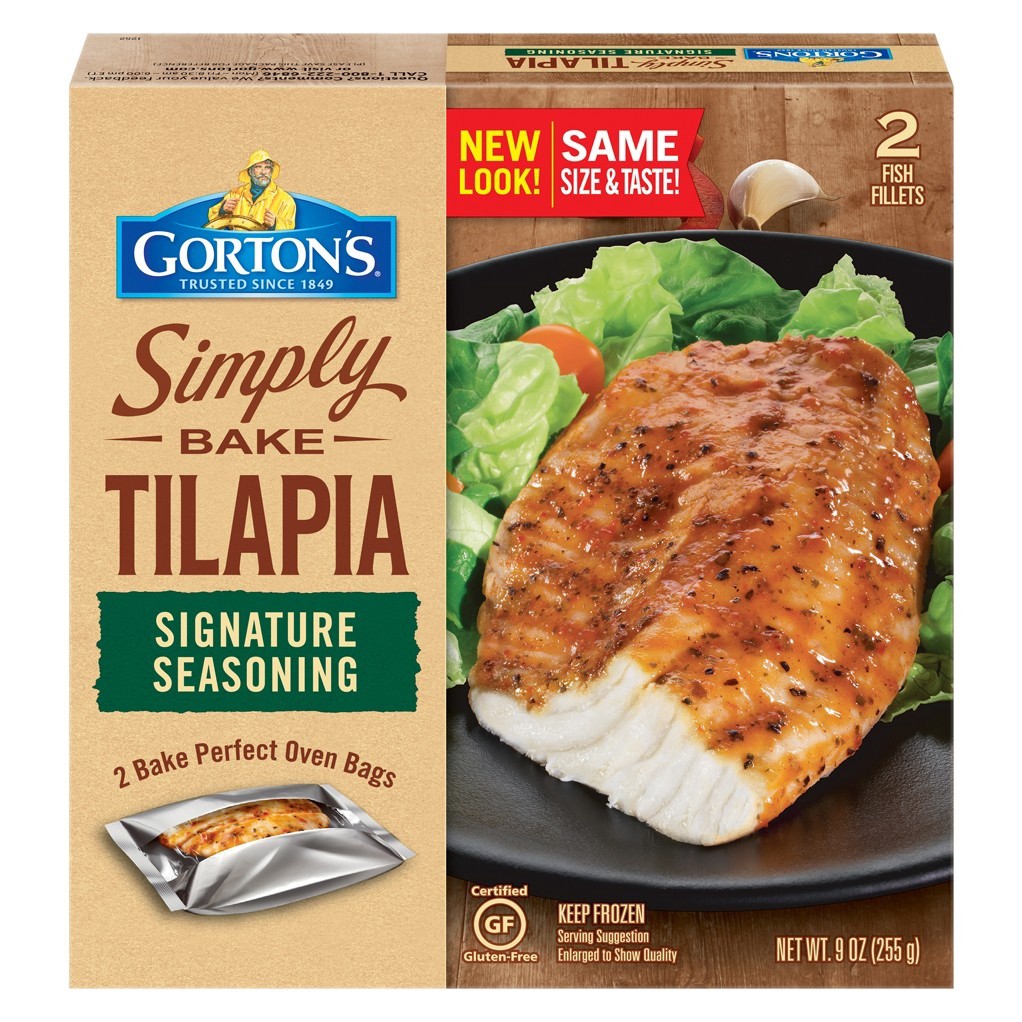 slide 1 of 10, Gorton's Simply Bake Signature Tilapia, 2 ct