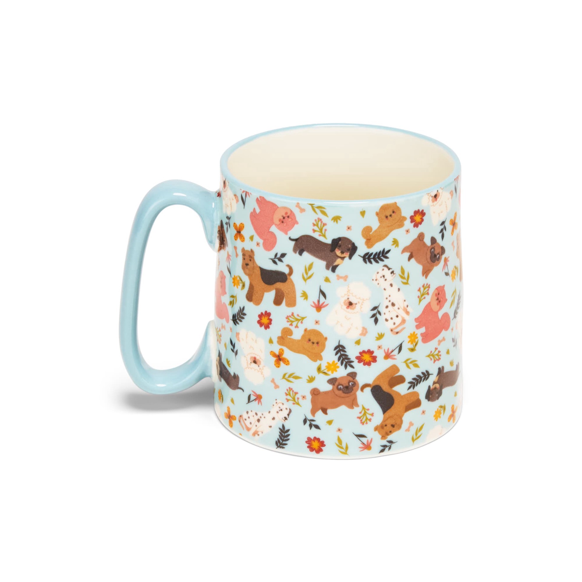 slide 1 of 1, 10 Strawberry Street Bella Floral Dog Mug, Grey, 1 ct