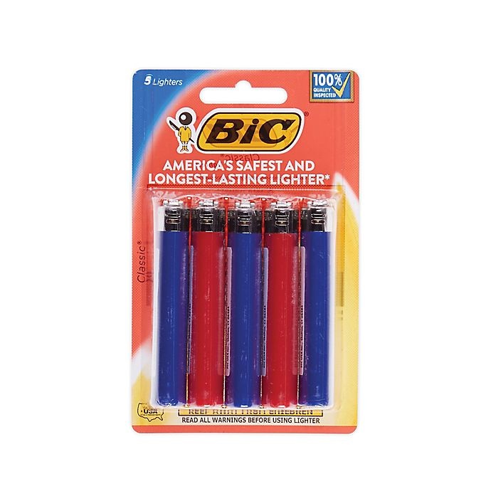 slide 1 of 2, BIC Classic Lighters, 5 ct