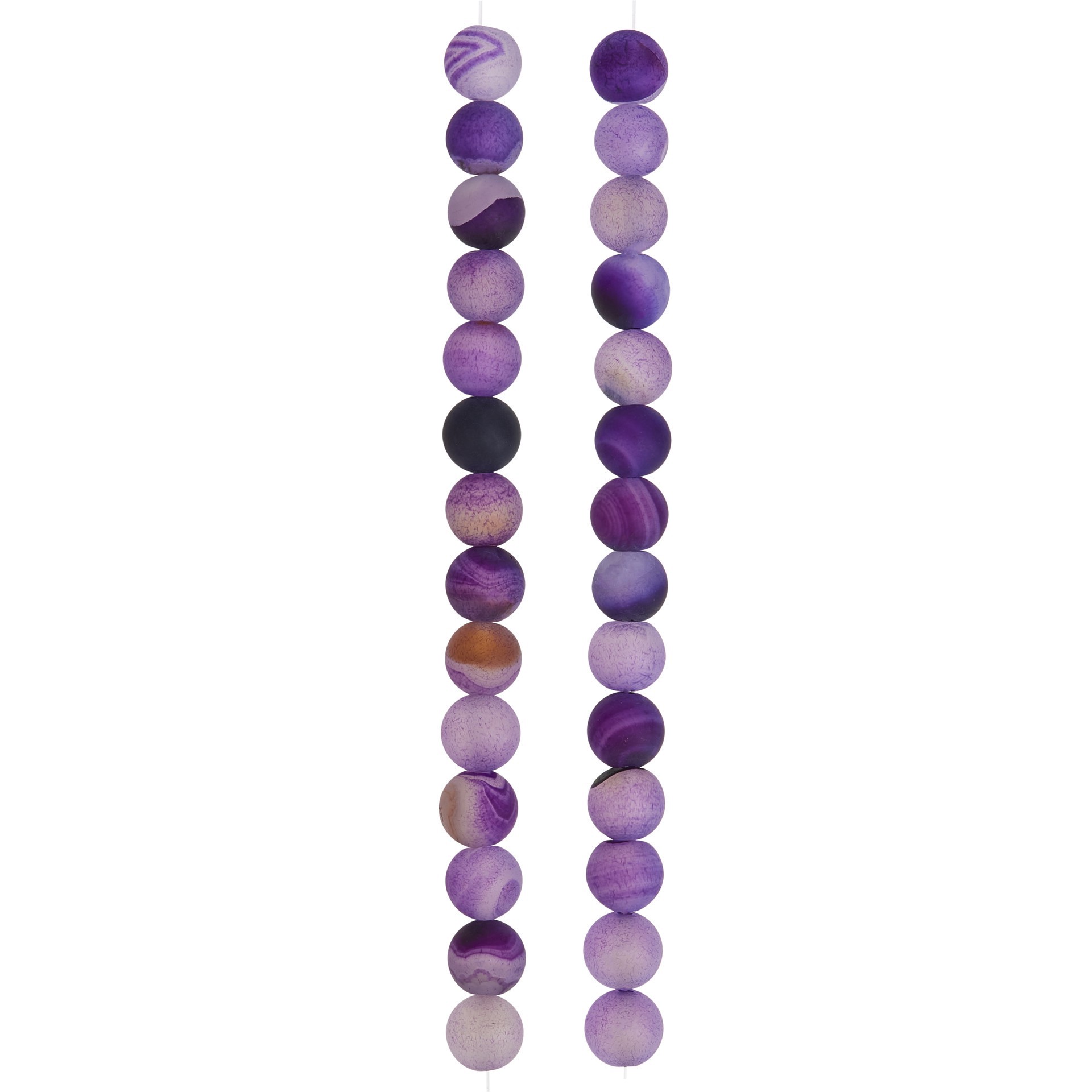 slide 2 of 3, 8mm Purple Dyed Round Agate Beads By Bead Landing, 8mm