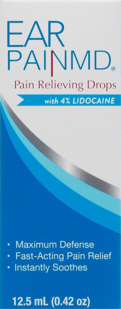 slide 8 of 9, Ear Pain MD Pain Relieving Drops with 4% Lidocaine 0.42 fl oz, 0.42 fl oz