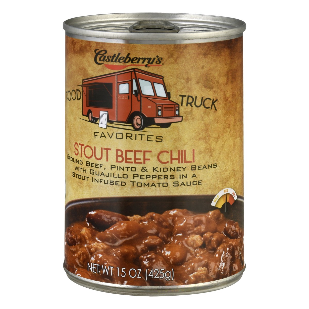 slide 7 of 9, Castleberry's Stout Beef Chili 15 oz, 15 oz