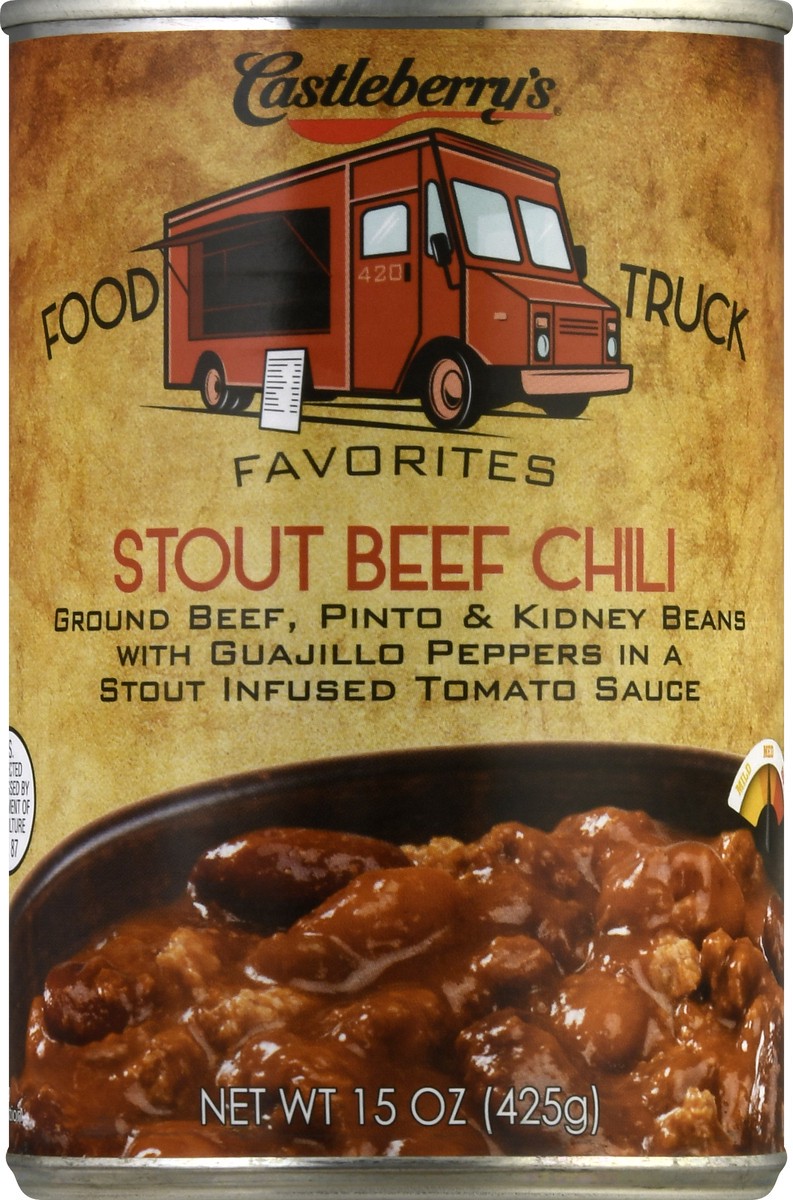 slide 1 of 9, Castleberry's Stout Beef Chili 15 oz, 15 oz