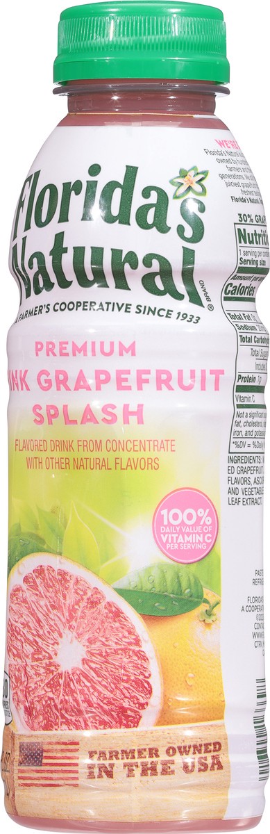 slide 11 of 14, Florida's Natural Premium Pink Grapefruit Splash 14 fl oz, 14 fl oz