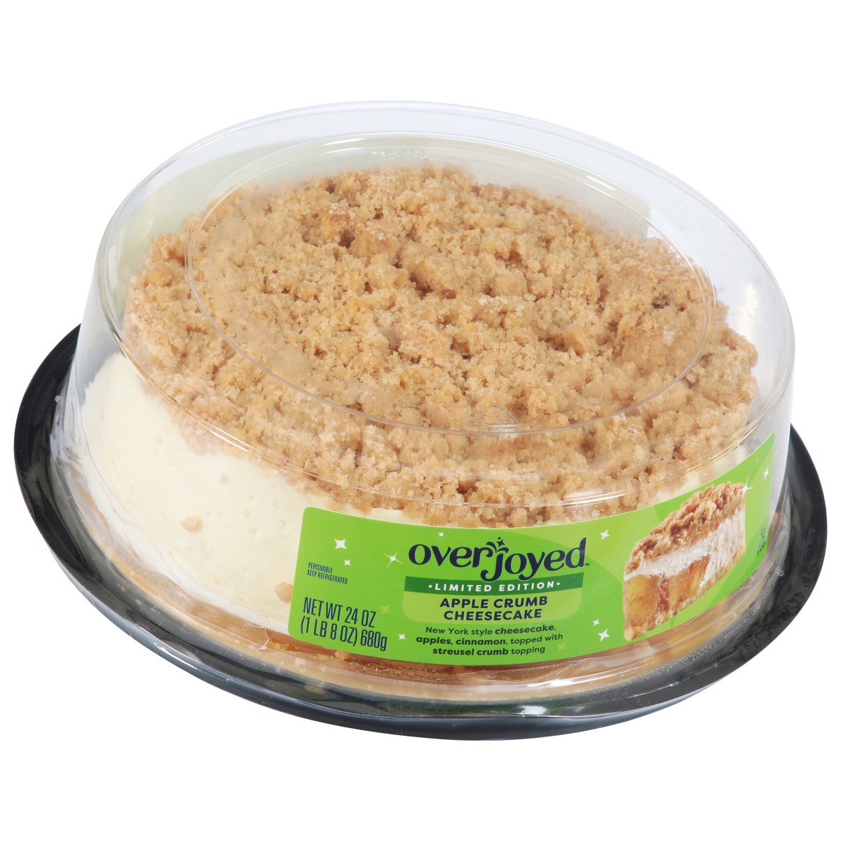 slide 8 of 14, Overjoyed Apple Crumb Cheesecake 24 oz, 24 oz