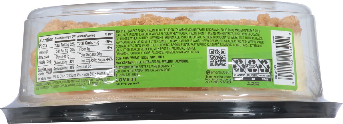 slide 5 of 14, Overjoyed Apple Crumb Cheesecake 24 oz, 24 oz