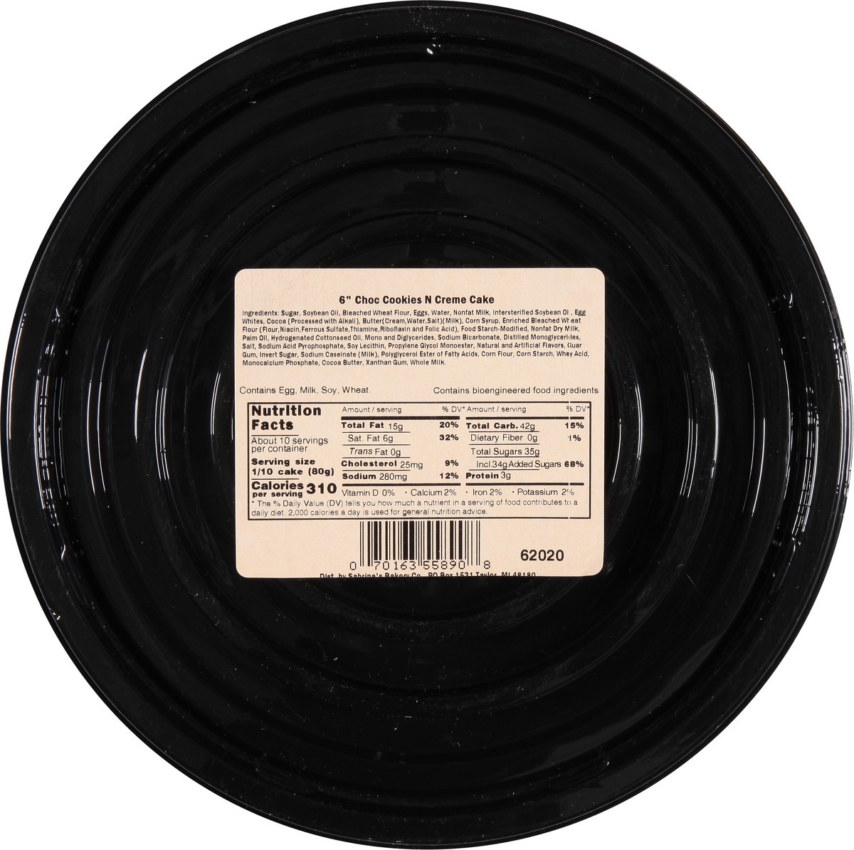 slide 4 of 9, Sabrina's 6 Inch Choc Cookies N Creme Cake 28 oz, 28 oz