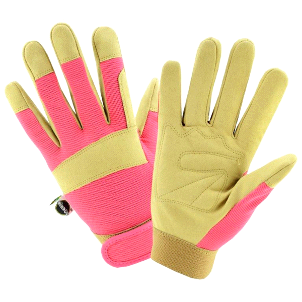 slide 1 of 1, Miracle-Gro Hook and Loop Wrist Glove with Padded Palm S/M, smallmedium