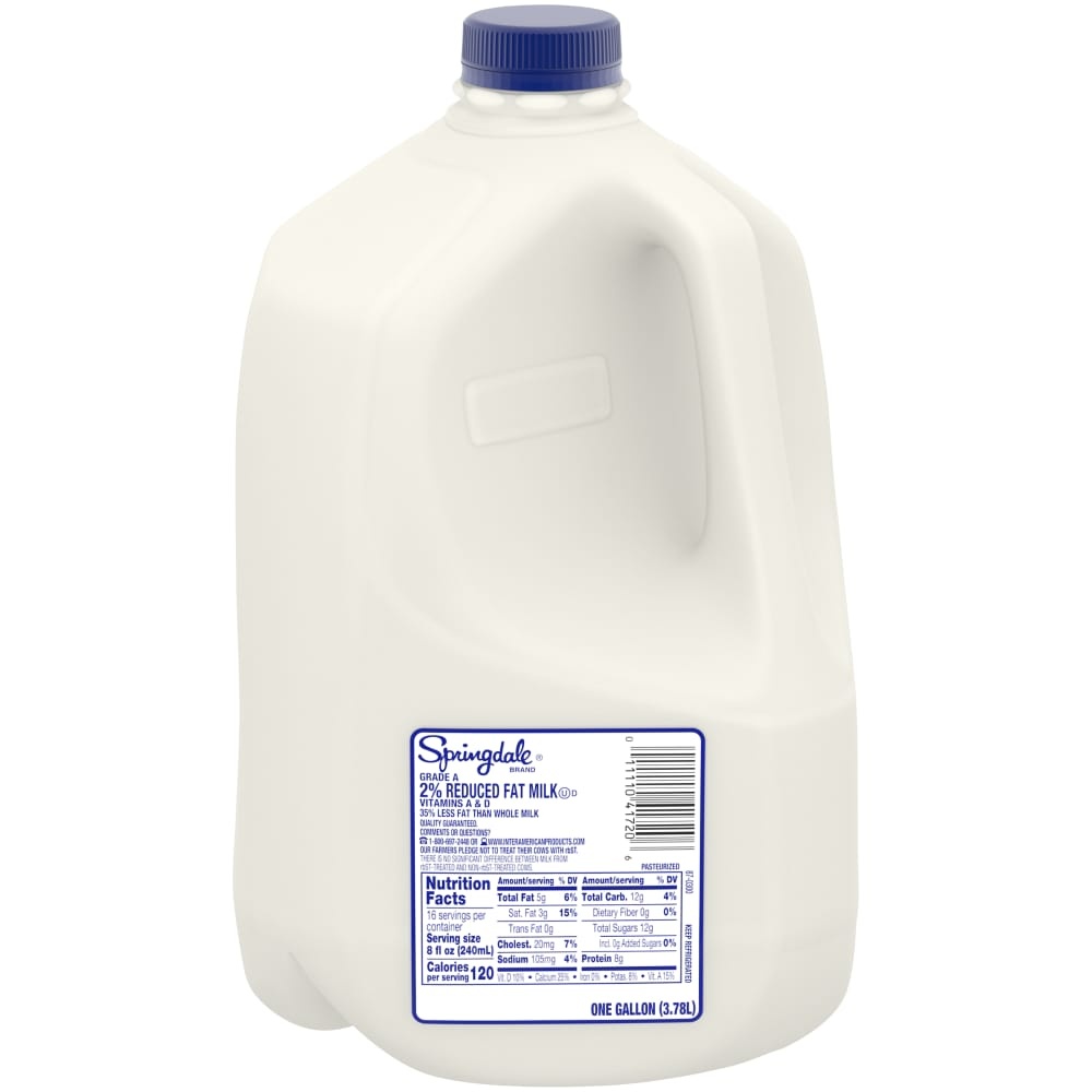 slide 1 of 1, Springdale 2% Reduced Fat Milk, 1 gal