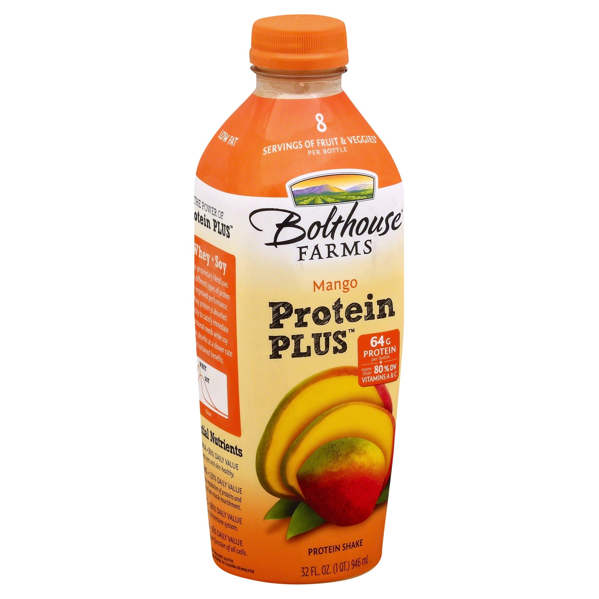 slide 1 of 4, Bolthouse Farms Protein Plus Mango Protein Shake, 32 fl oz