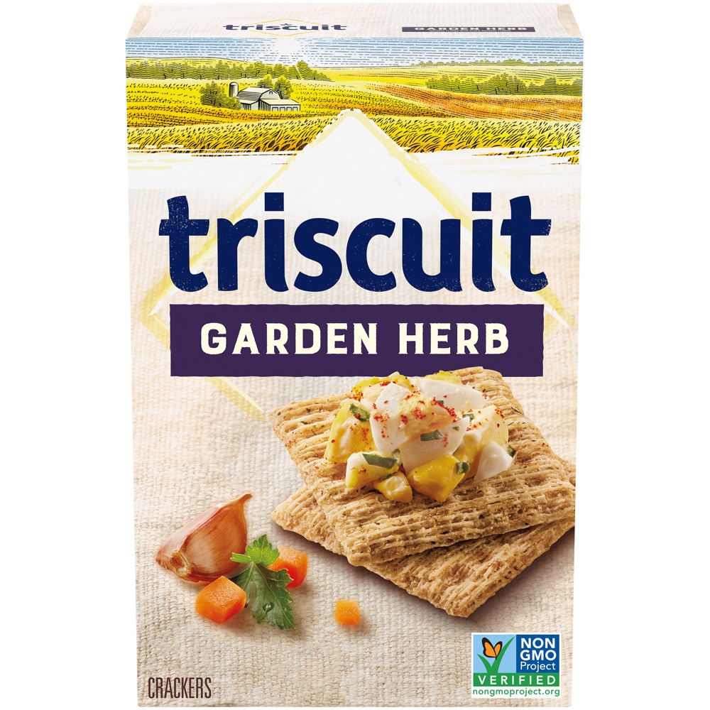 slide 2 of 7, Triscuit Garden Herb Crackers, 9 oz