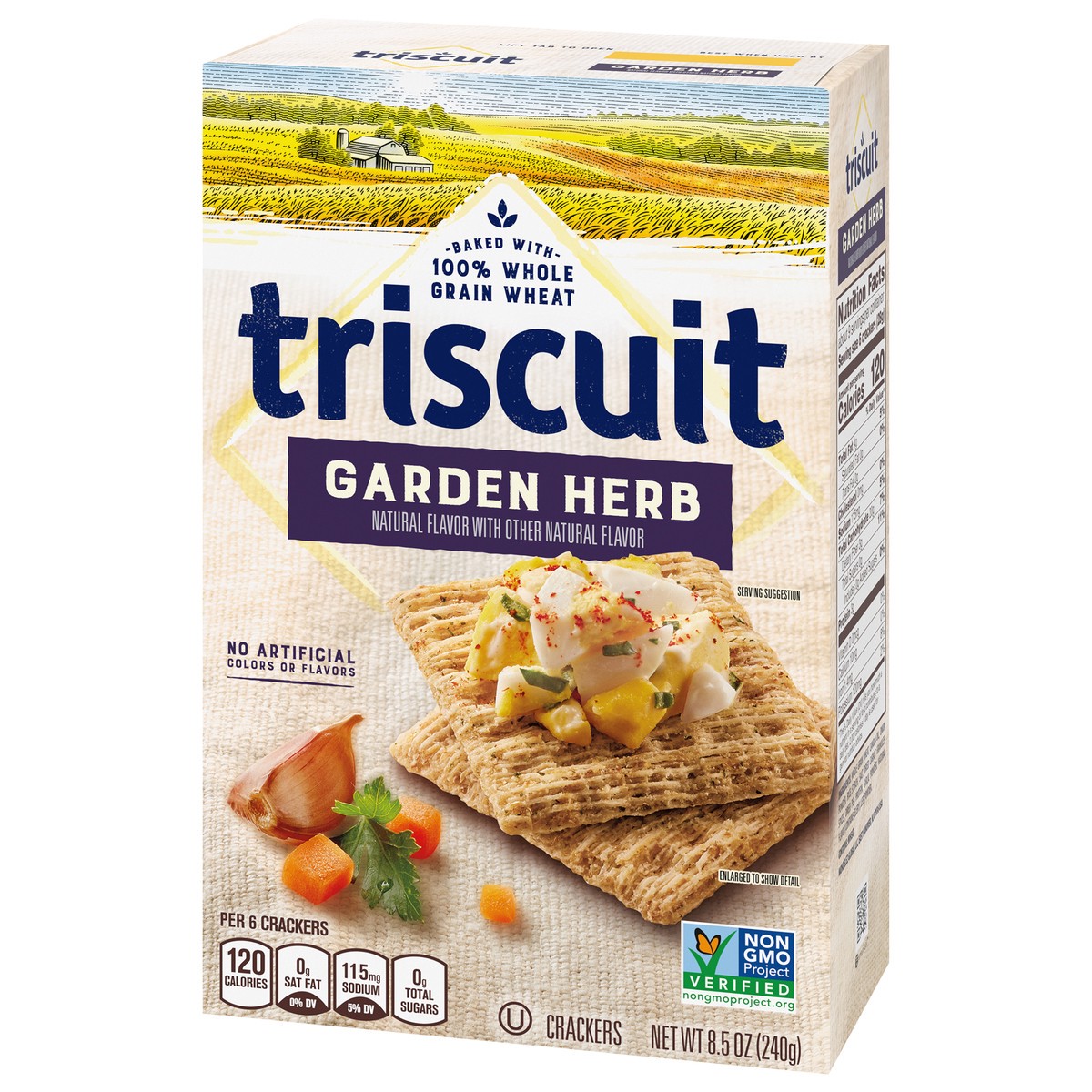 slide 9 of 9, Triscuit Garden Herb Whole Grain Wheat Crackers, 8.5 oz, 8.5 oz