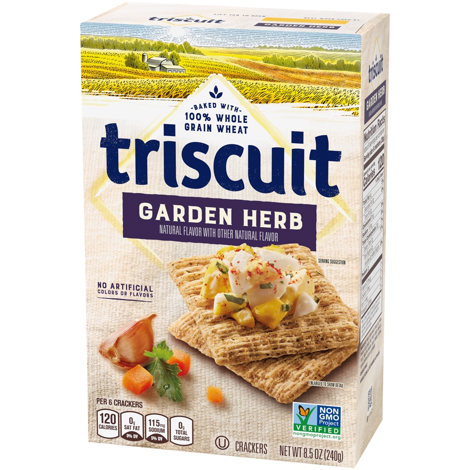 slide 4 of 7, Triscuit Garden Herb Crackers, 9 oz