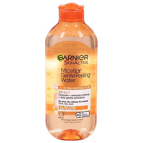 slide 1 of 1, Garnier Micellar Gentle Peeling Water - 13.526 Fl. Oz., 13.53 fl oz