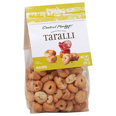 slide 1 of 1, Central Market Puglia Taralli Crackers, 9 oz