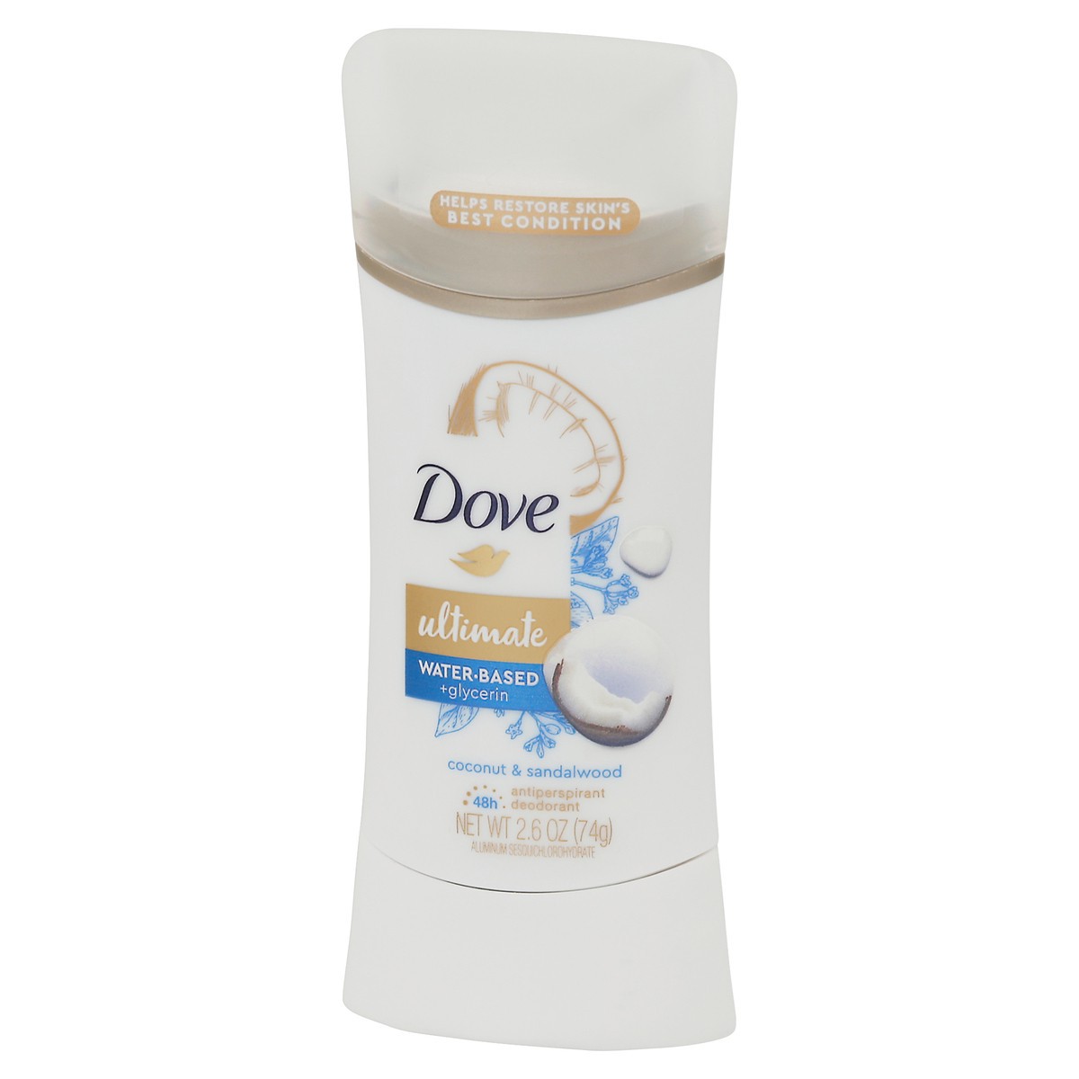 slide 5 of 9, Dove Ultimate Coconut & Sandalwood Antiperspirant Deodorant 2.6 oz, 2.6 oz