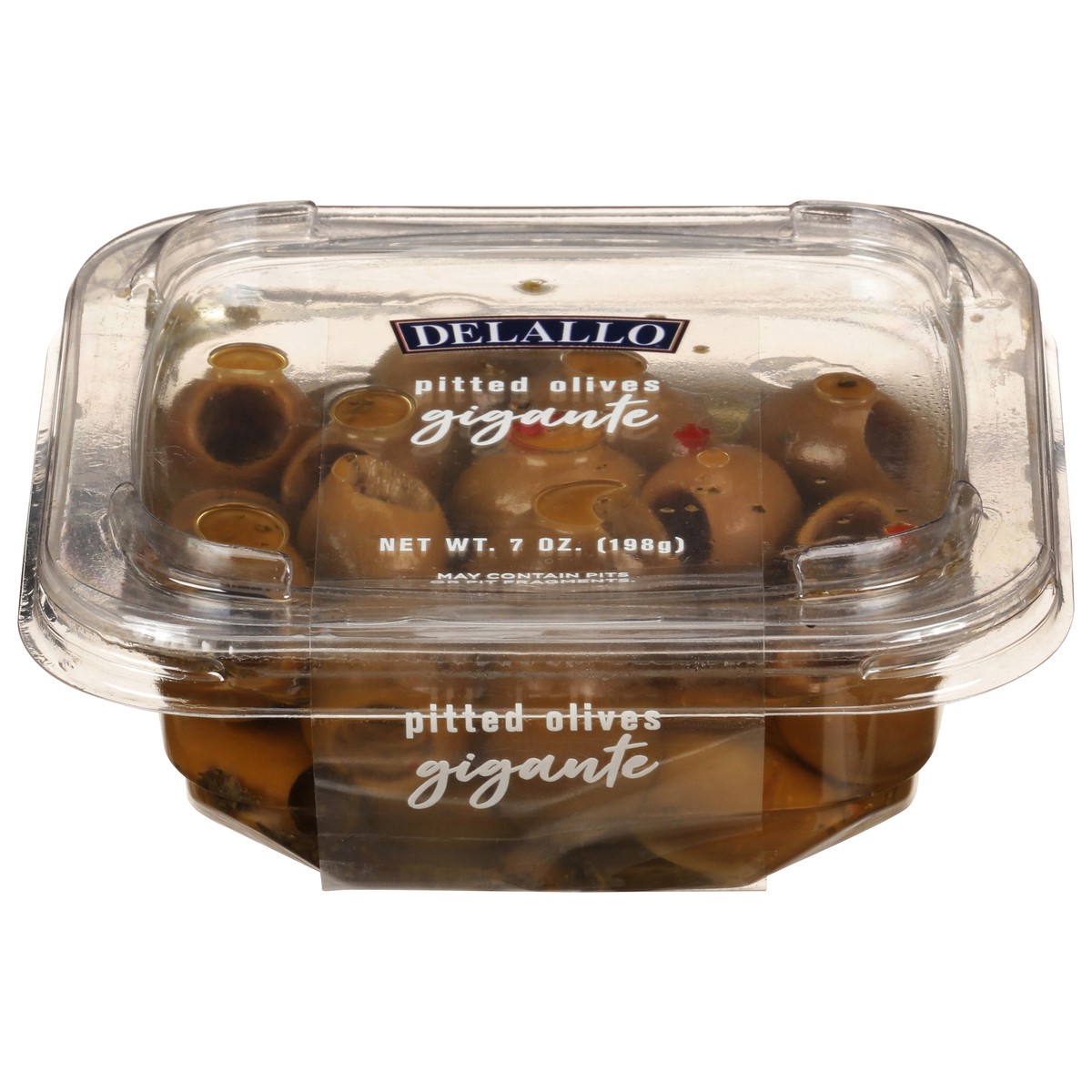 slide 1 of 14, DeLallo Pitted Gigante Olives, 7 oz