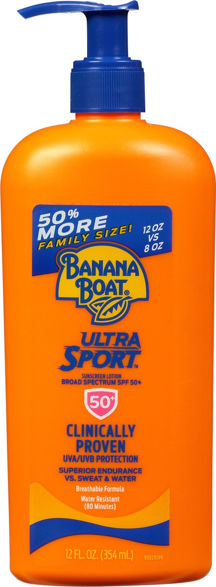 slide 1 of 29, Banana Boat Ultra Sport Family Size Broad Spectrum SPF 50+ Sunscreen Lotion 12 fl oz, 12 fl oz