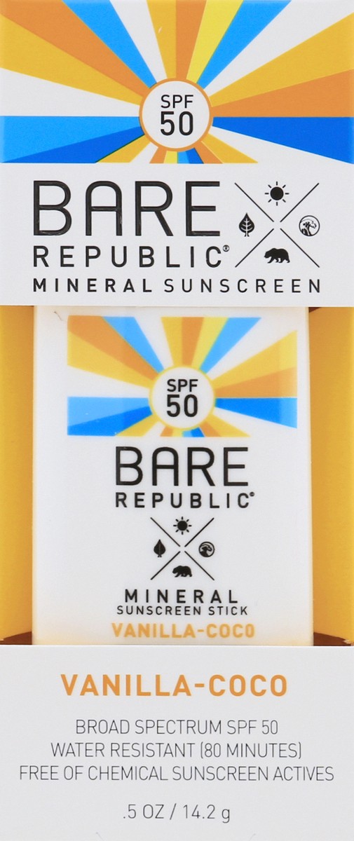 slide 4 of 9, Bare Republic SPF 50 Mineral Vanilla-Coco Sunscreen 0.5 oz, 0.5 oz