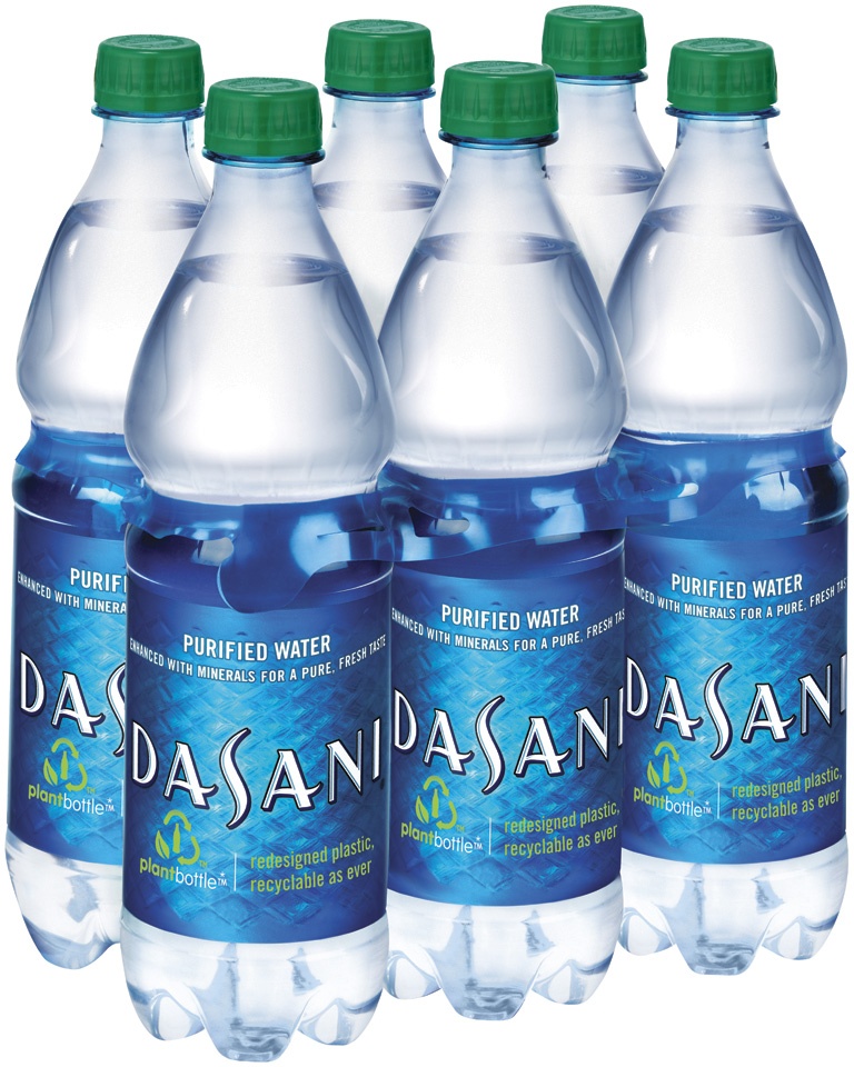 slide 1 of 1, Dasani Purified Water, 6 ct; 24 fl oz