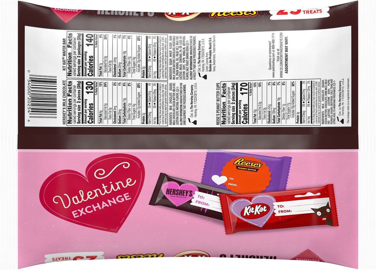 slide 3 of 3, Hershey's Hershey Assorted Valentine Exchange, 25 ct