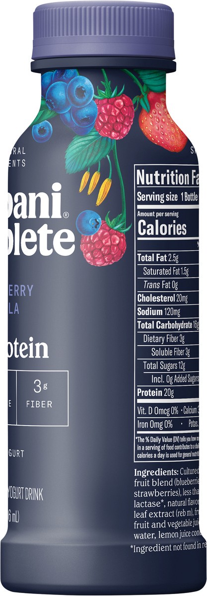 slide 7 of 8, Chobani Complete Protein Mixed Berry Vanilla Yogurt Drink - 10 fl oz, 10 oz