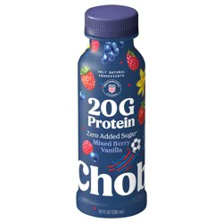 Chobani 20g Protein Lowfat Greek Yogurt Drink Mixed Berry Vanilla 10 fl oz