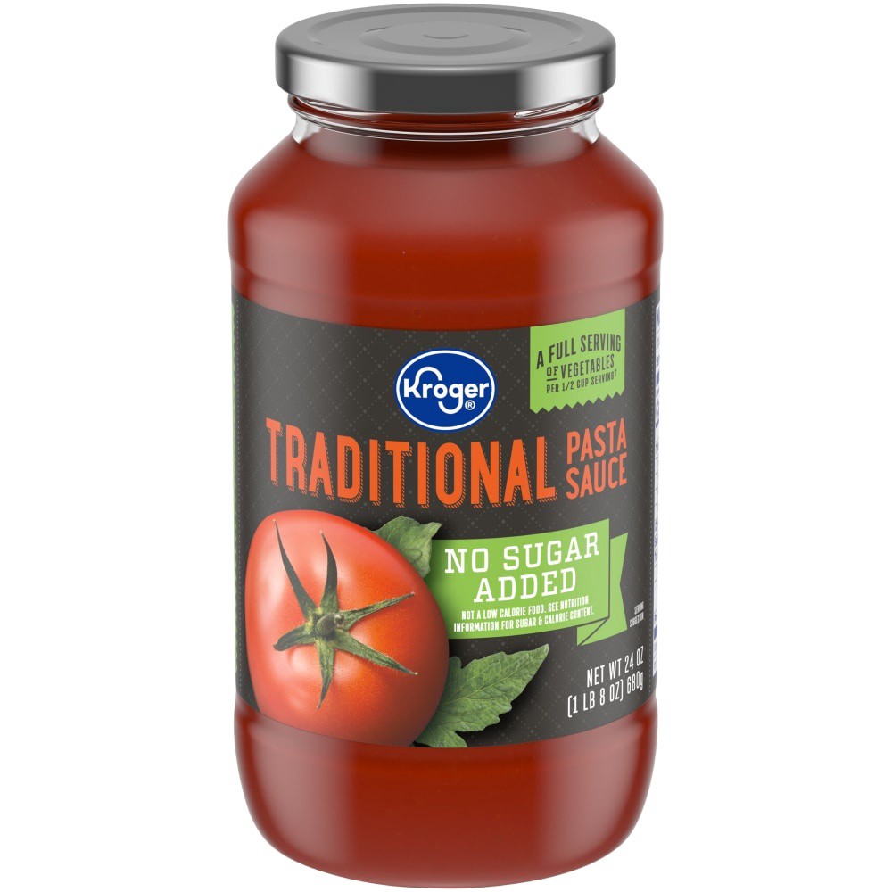 slide 1 of 2, Kroger No Sugar Added Traditional Pasta Sauce - 24 oz, 24 oz