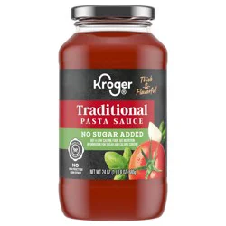 Kroger No Sugar Added Traditional Pasta Sauce - 24 oz