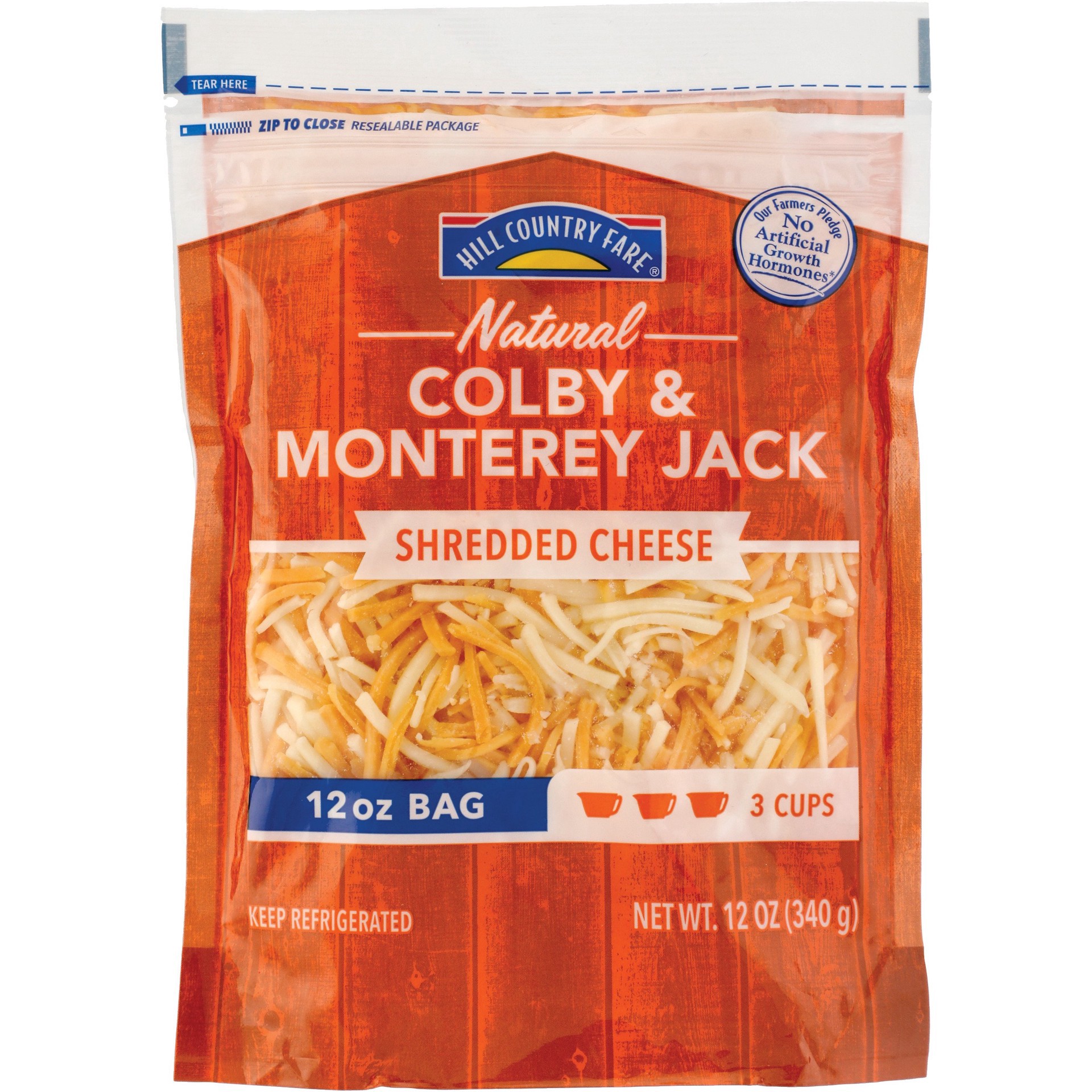 slide 1 of 1, Hill Country Fare Colby Jack Shredded Cheese, 12 oz