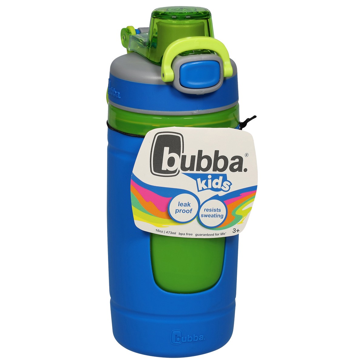 slide 2 of 9, bubba Flo Kids Water Bottle Azure, 16 oz