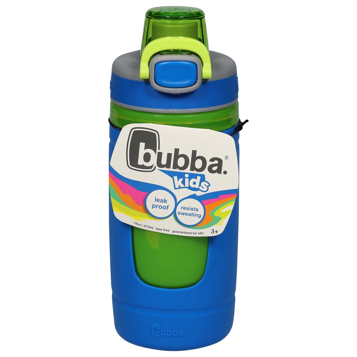 slide 1 of 9, bubba Flo Kids Water Bottle Azure, 16 oz