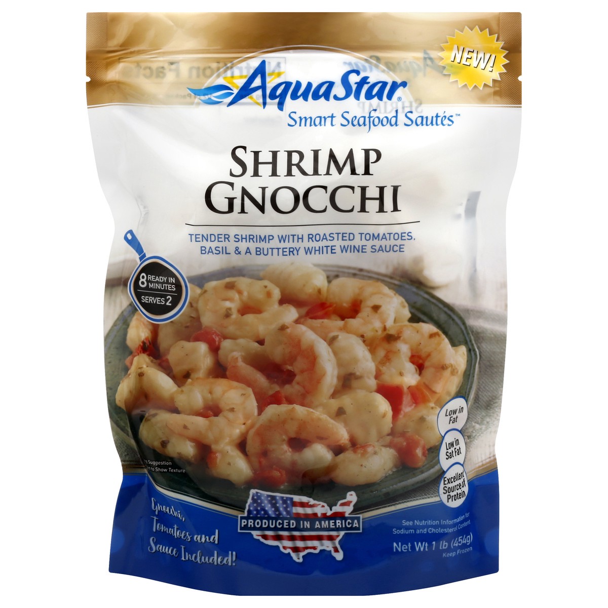 slide 2 of 12, Aqua Star Shrimp Gnocchi 1 lb, 1 lb